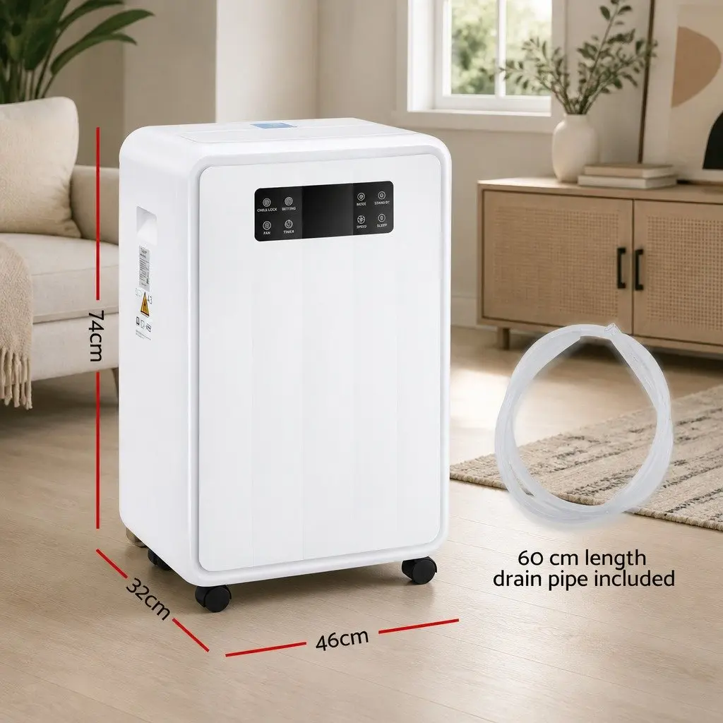 70L/Day Dehumidifier with 8.5L Water Tank Large Space Moisture Absorber White