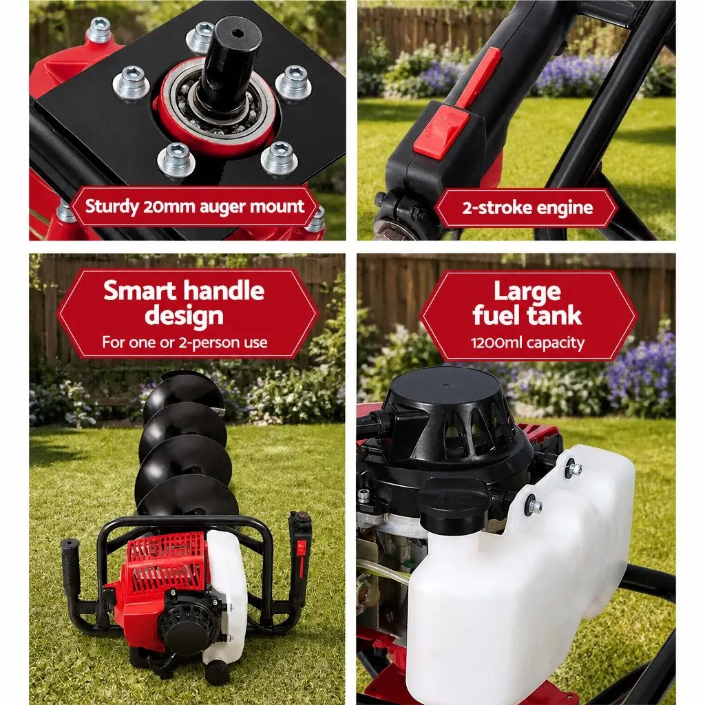 63cc Petrol-Powered Post Hole Digger
