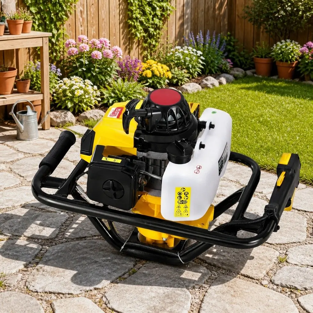 Post Hole Digger Engine 63CC Petrol Motor Yellow Single Cylinder 2-Stroke