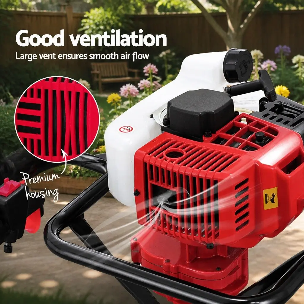 Post Hole Digger for Garden 65CC Petrol with Augers and Extension Shafts 100mm 200mm 300mm