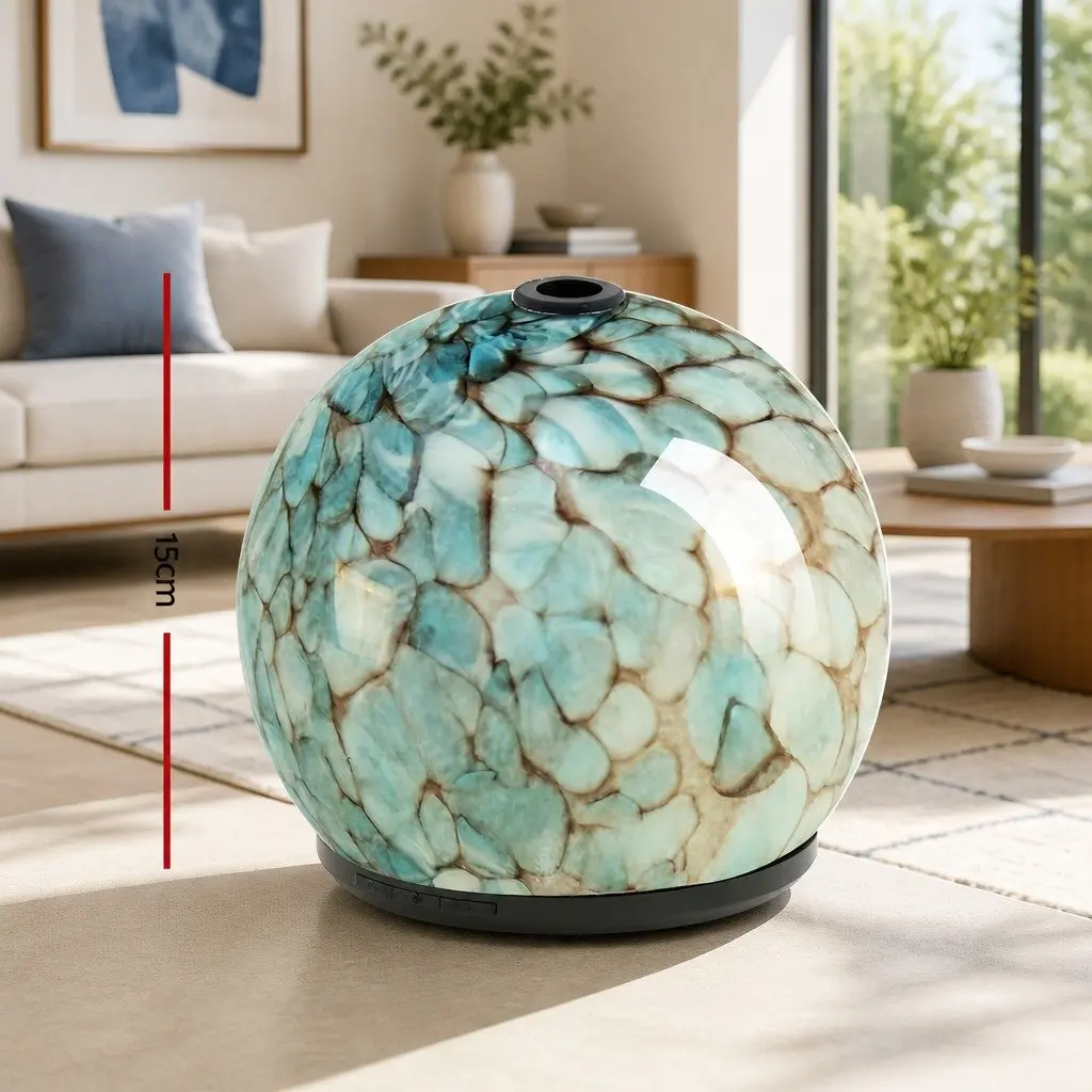 Aroma Diffuser for Home 240ml Blue Ultrasonic Aromatherapy Humidifier with Adjustable Light and Timer
