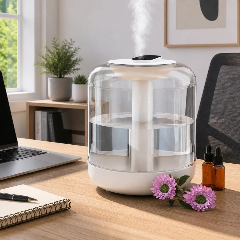 Aroma Diffuser Humidifier for Bedroom Living Room Office 1L White