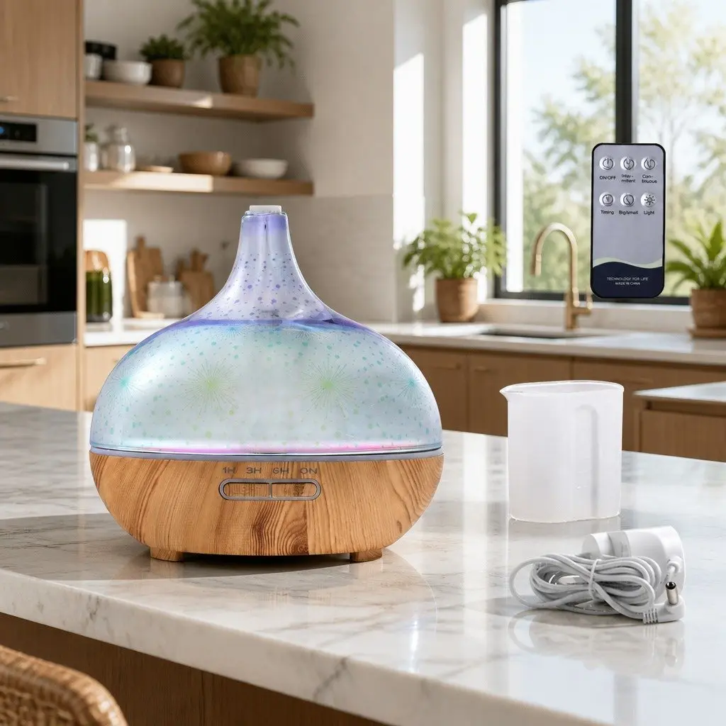 Aroma Diffuser 400ml Ultrasonic Humidifier for Home with 3D Light Effect and Aromatherapy Purifier
