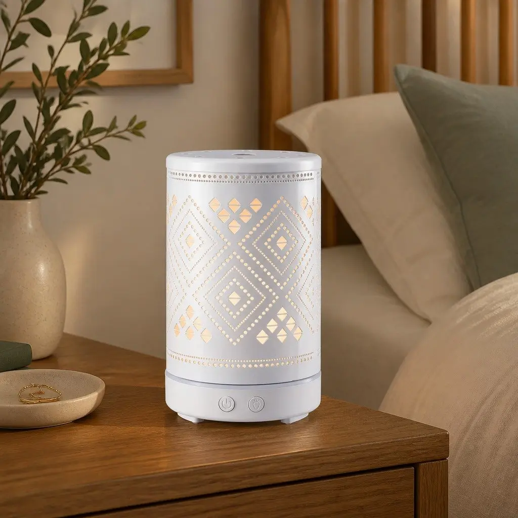 Aroma Diffuser Humidifier for Home 100ml with LED Night Light and Ultrasonic Technology