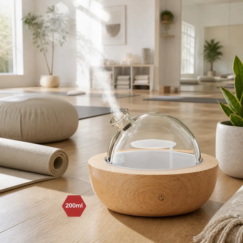 Aroma Diffuser for Home 200ml Glass Dome Ultrasonic Essential Oil Mist