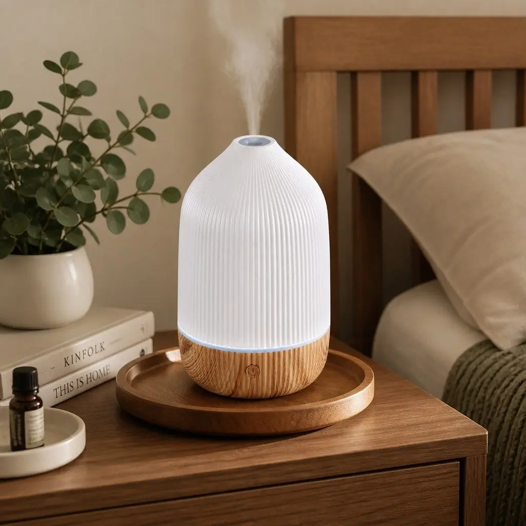 Aroma Diffuser for Indoor Use 100ml Ultrasonic LED Humidifier with Night Light