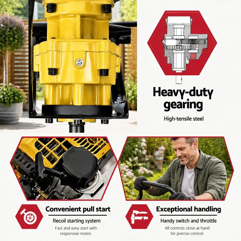 65cc 2-Stroke Petrol Post Hole Digger Gearbox Unit