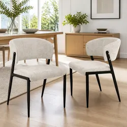 Specifications for Dining Chairs Set of 2 in Beige