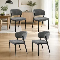 Specifications for 4 Upholstered Dining Chairs in Grey