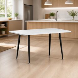 1.5M Dining Table Specifications: Marble Effect Finish