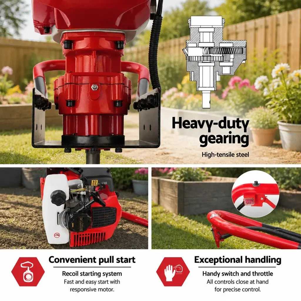 65cc Petrol Post Hole Digger Kit