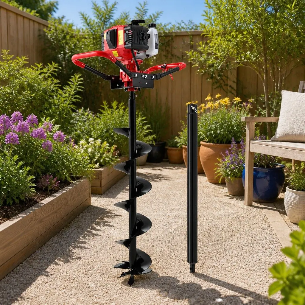 200mm Post Hole Digger with 65cc Engine
