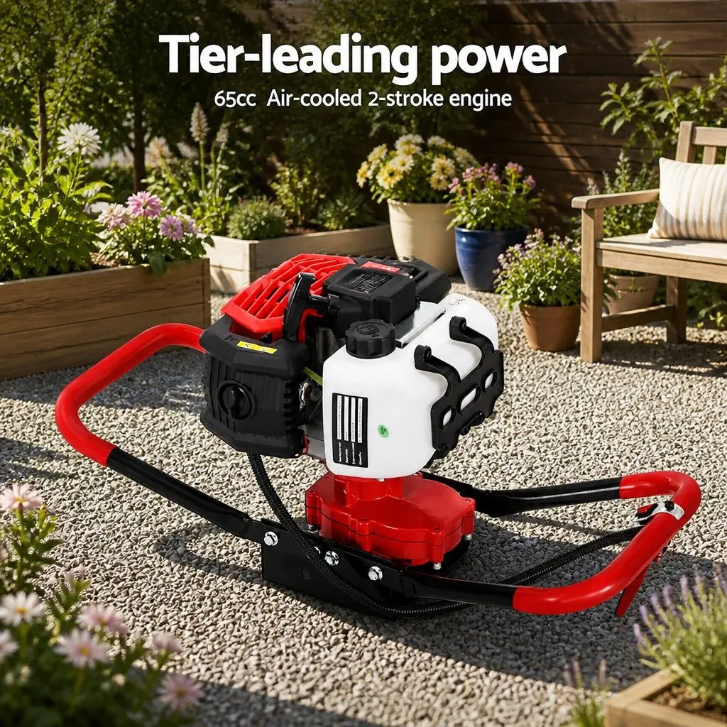 200mm Post Hole Digger with 65cc Engine