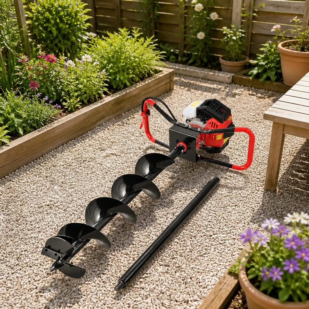 200mm Post Hole Digger with 65cc Engine