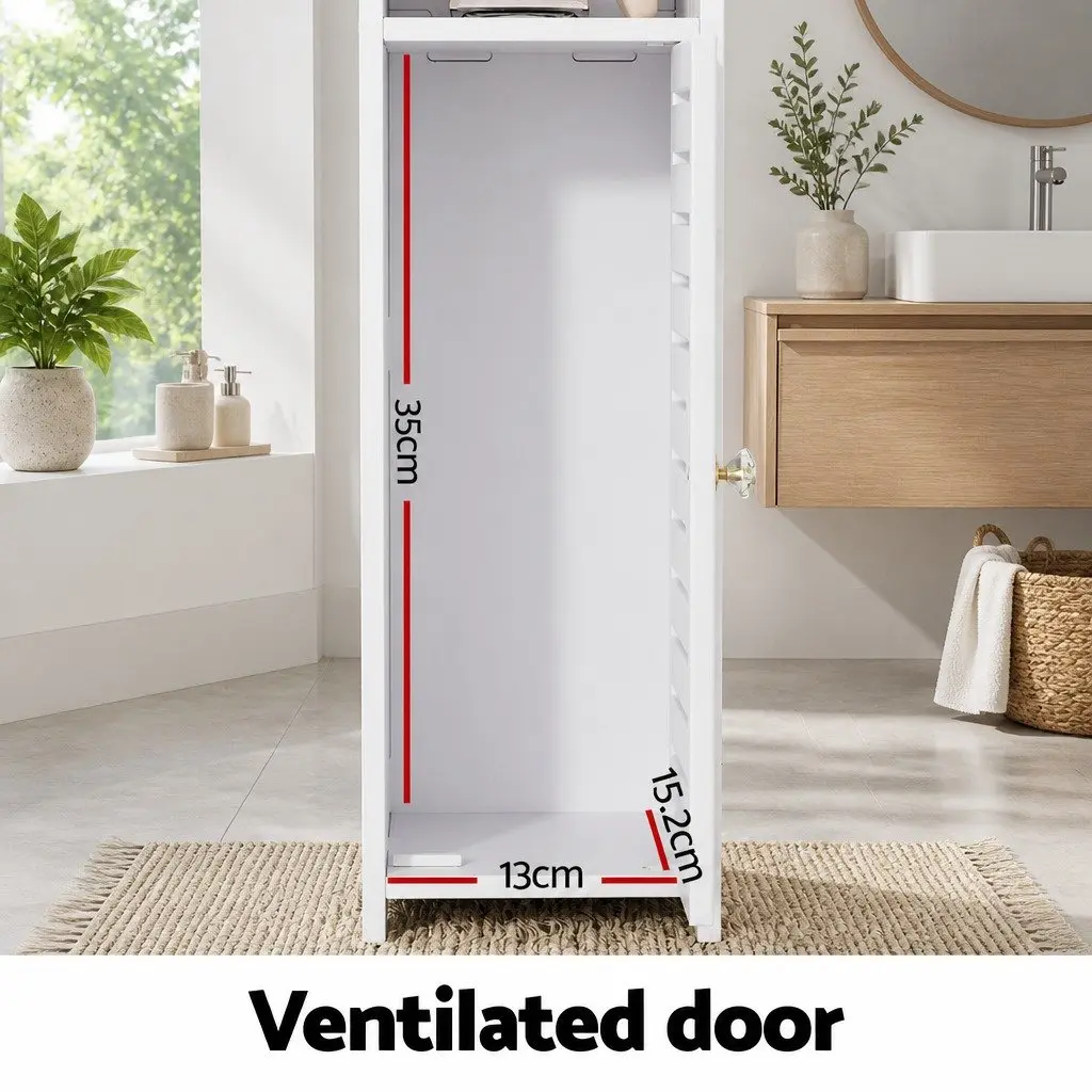 Bathroom Cabinet Storage Organizer 3 Tier Floor White