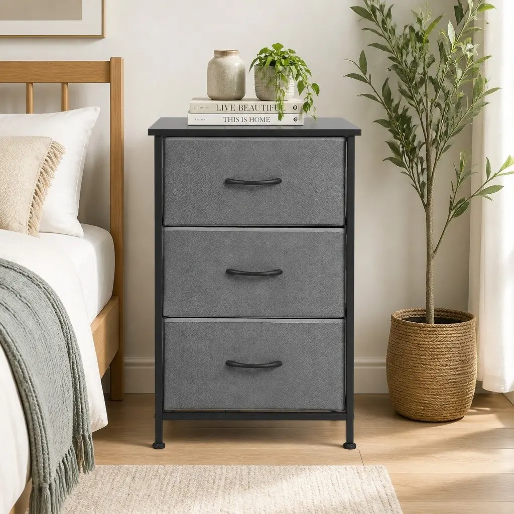 Chest of Drawers Bedroom 3 Storage Drawer Organizer 47cm x 30cm x 73cm