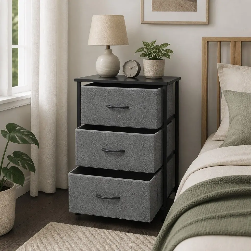 Chest of Drawers Bedroom 3 Storage Drawer Organizer 47cm x 30cm x 73cm