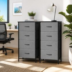 Chest of 4 Drawers: Grey Storage Solution Dimensions and Specs