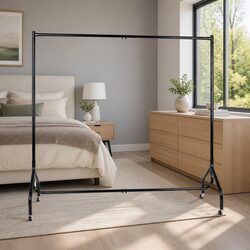 6FT Black Metal Clothes Rack - Dimensions and Specs