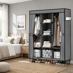 Grey Portable Wardrobe Specifications and Features