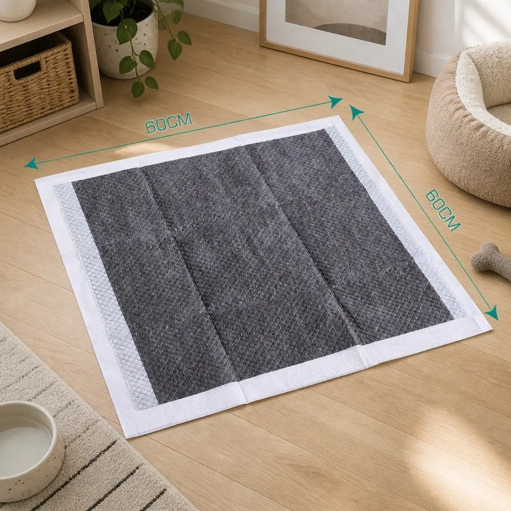 Pet Training Pads for Puppy Potty 60x60cm Super Absorbent Charcoal Odour Control