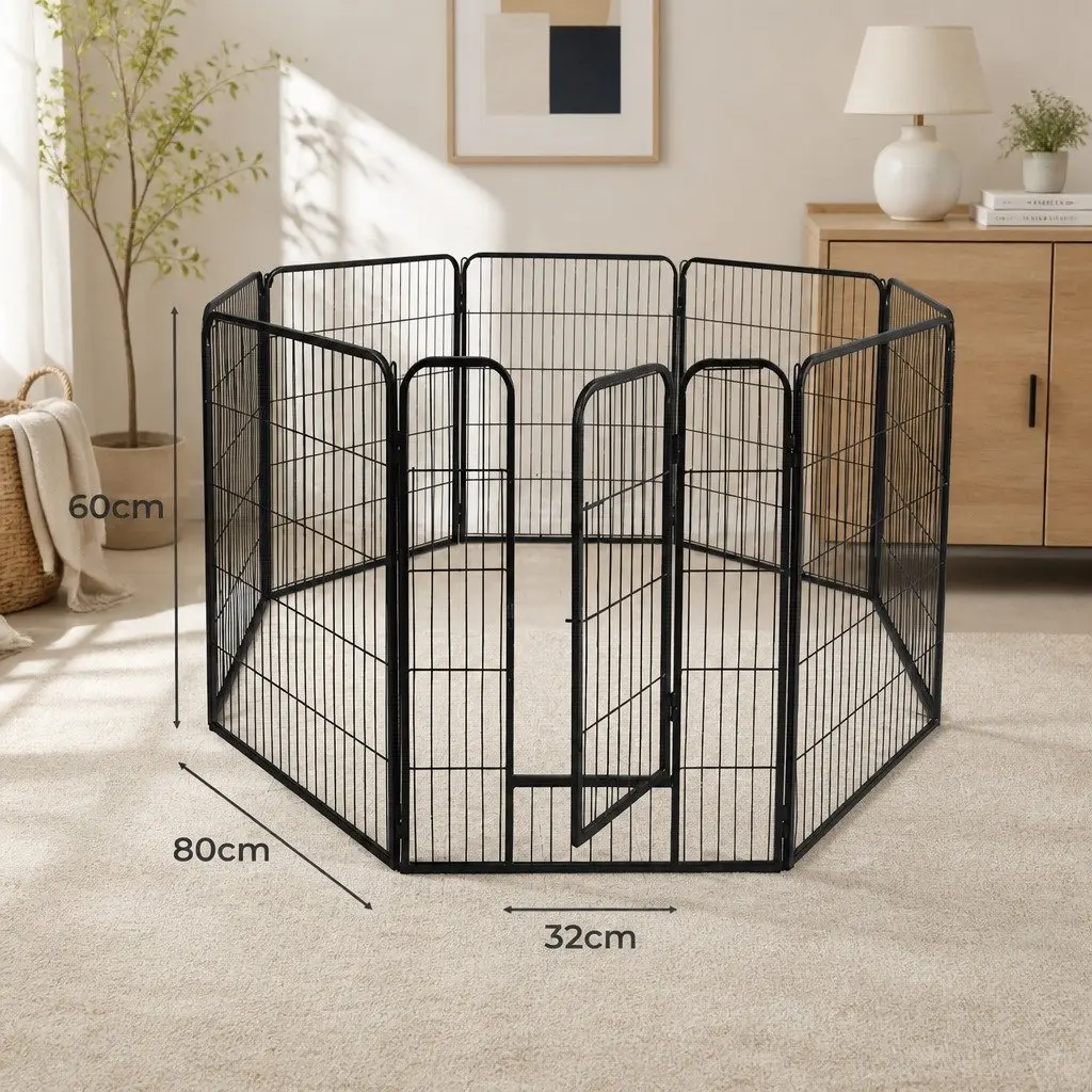 8 Panel Pet Dog Playpen Portable Foldable Enclosure 24 Inch