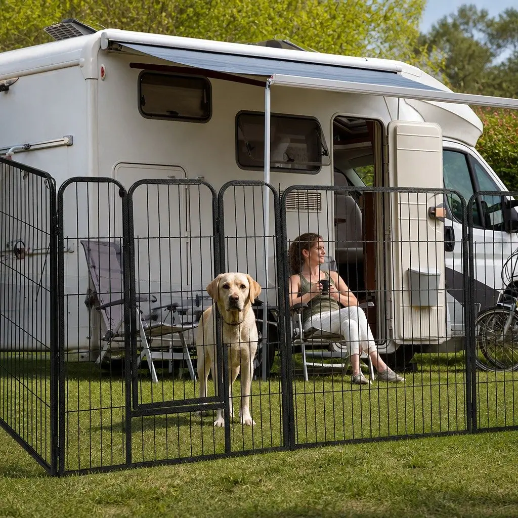 8 Panel Pet Dog Playpen Portable Foldable Enclosure 24 Inch