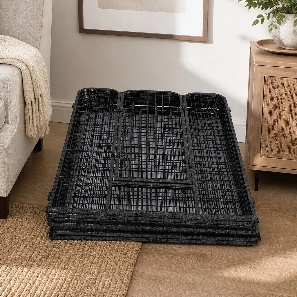8 Panel Foldable Pet Playpen with Steel Construction