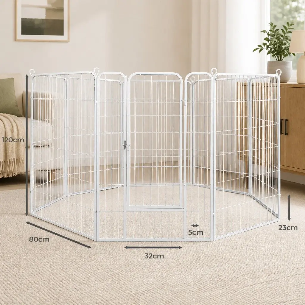 8 Panel Pet Dog Playpen 48'' Enclosure