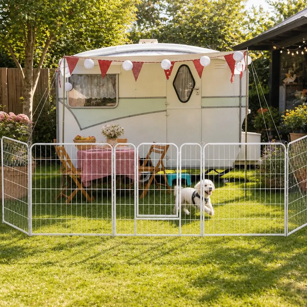 8 Panel Pet Dog Playpen 48'' Enclosure