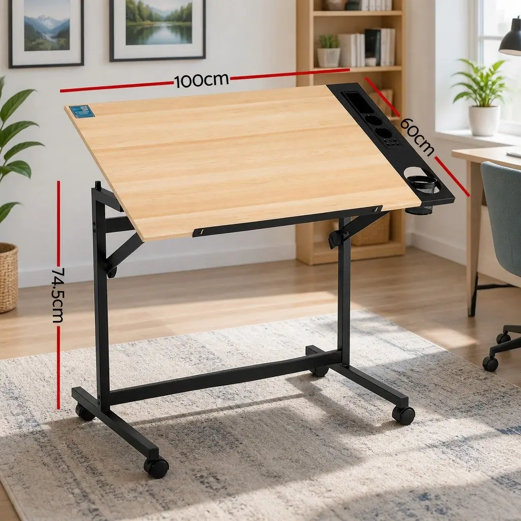 Adjustable Drafting Table Drawing Desk Art Craft Workstation with Removable Tray
