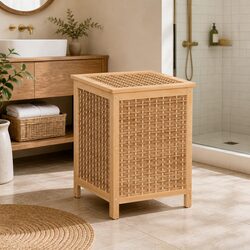 Laundry Hamper Specifications: Wooden Cabinet Organizer