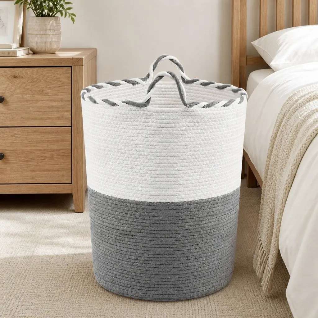Woven Laundry Basket for Home 47L