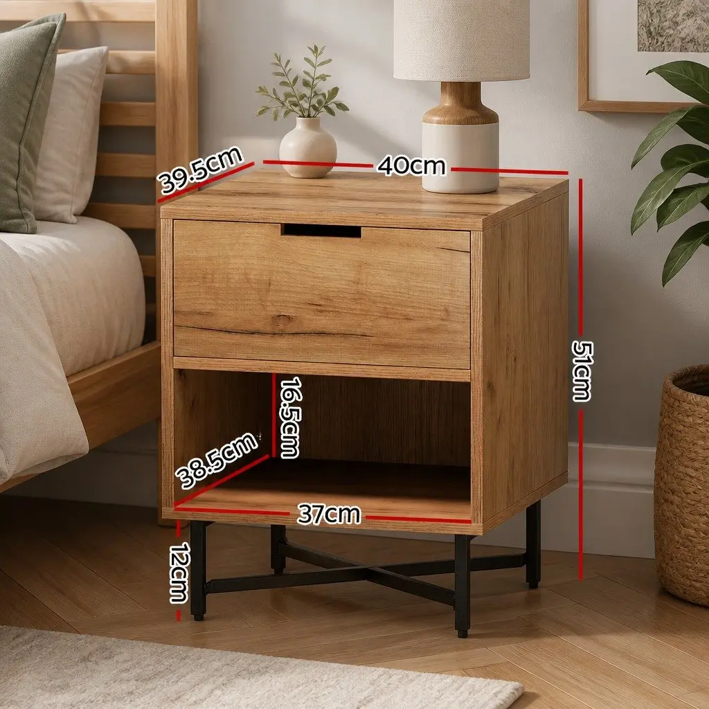 Bedside Table with Storage