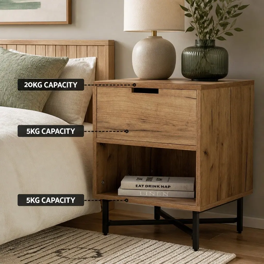Bedside Table with Storage
