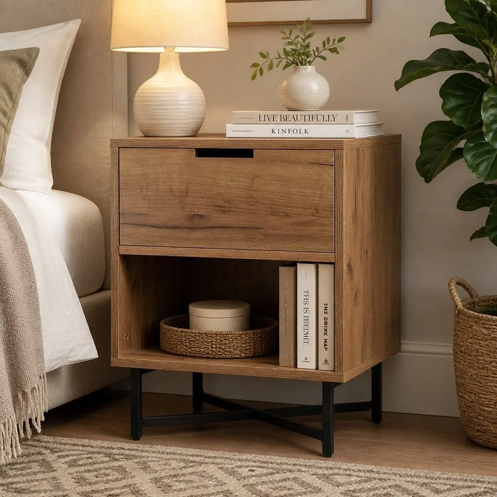 Bedside Table with Storage