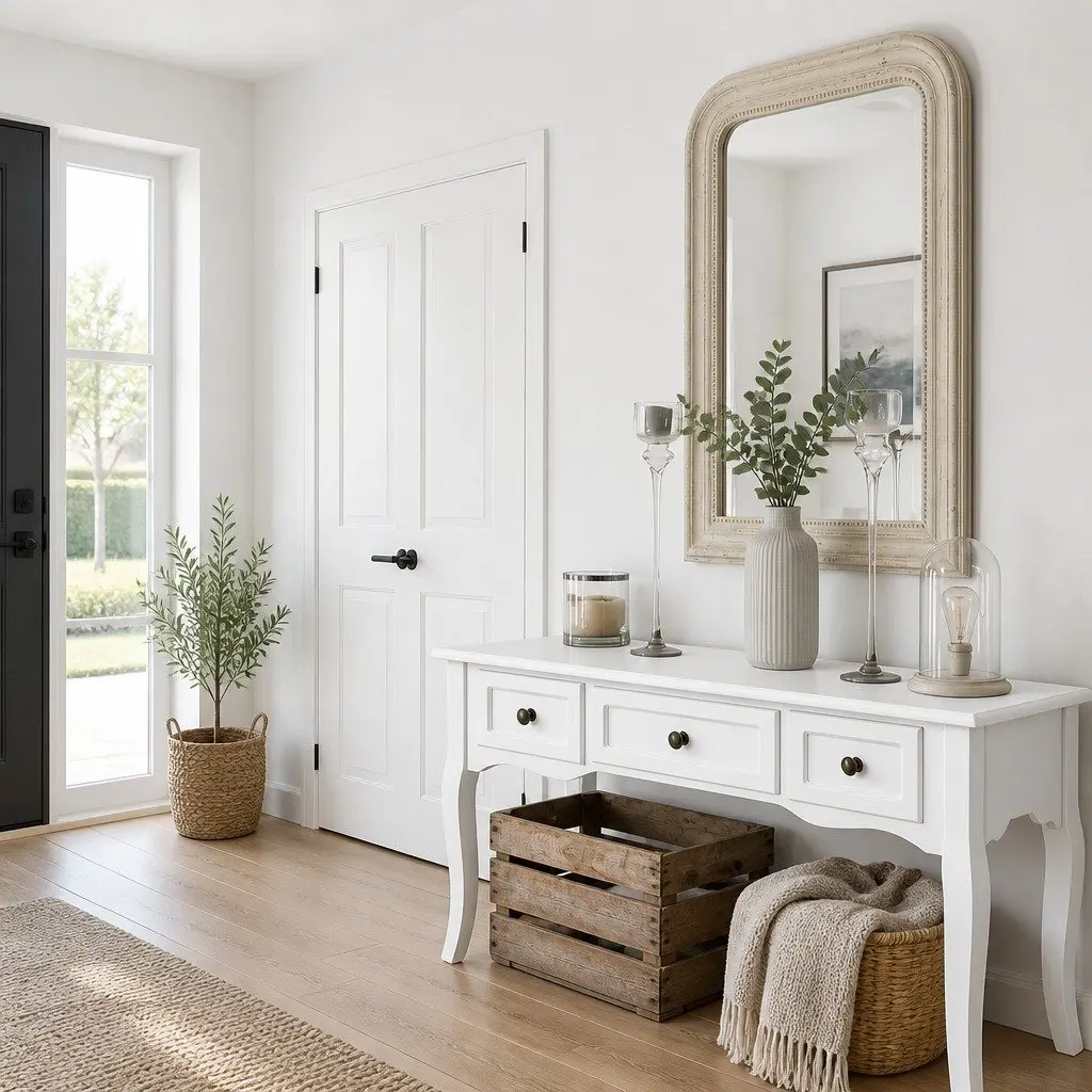 Console Table 3 Drawers White French Provincial Hallway Lounge Storage Furniture