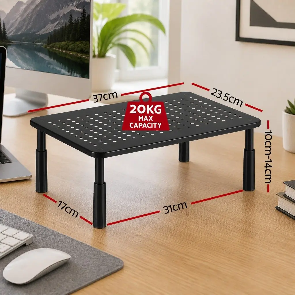 Monitor Stand Adjustable Riser Computer Laptop Display Desk Organizer 3 Height