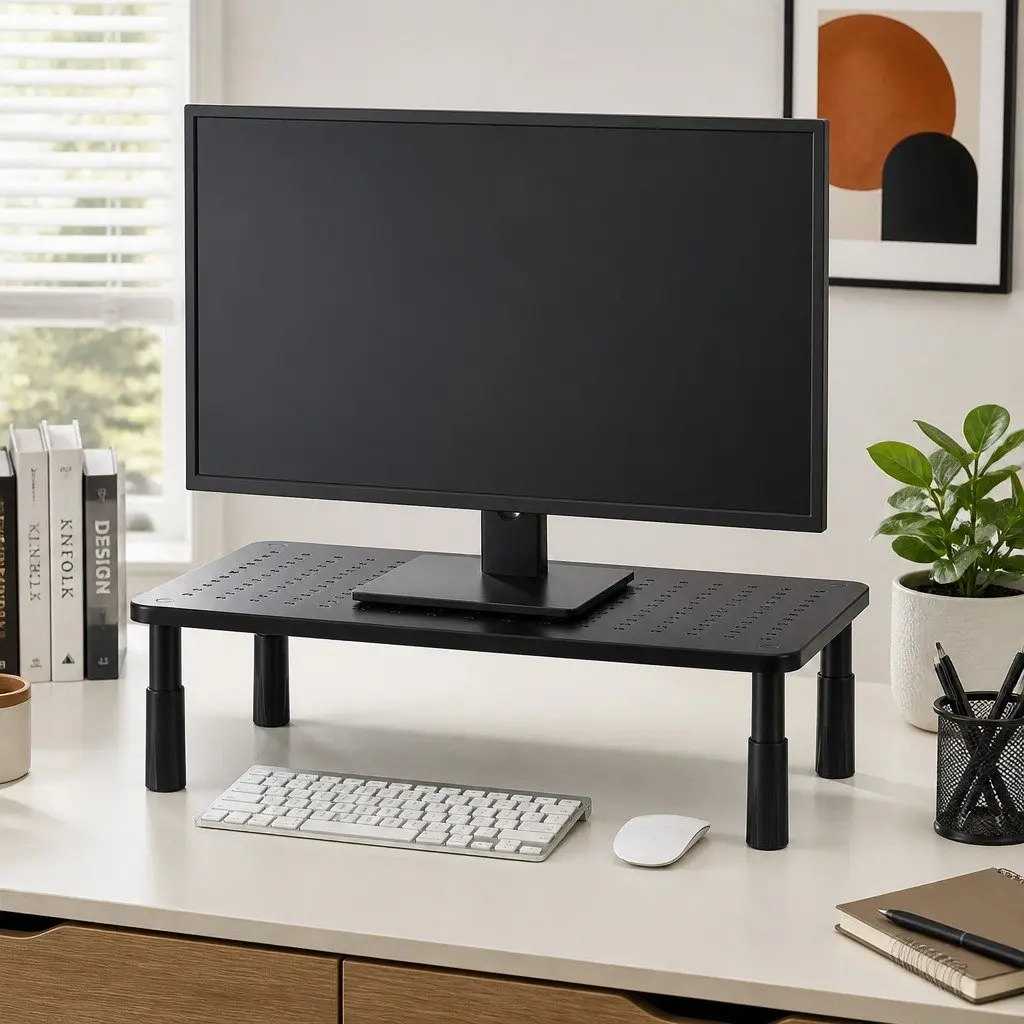 Monitor Stand Adjustable Riser Computer Laptop Display Desk Organizer 3 Height