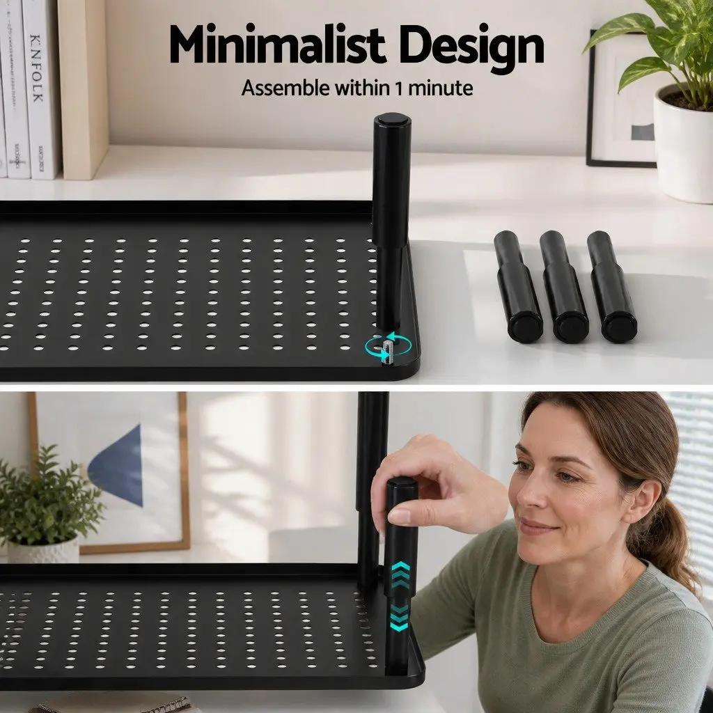 Monitor Stand Adjustable Riser Computer Laptop Display Desk Organizer 3 Height