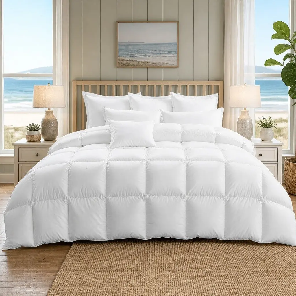 Duck Down Feather Quilt, Super King Size