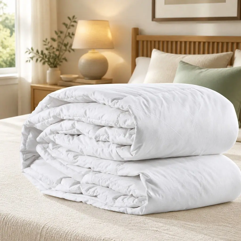 Goose Down Feather Quilt Double 500GSM All Season Lightweight Breathable Doona