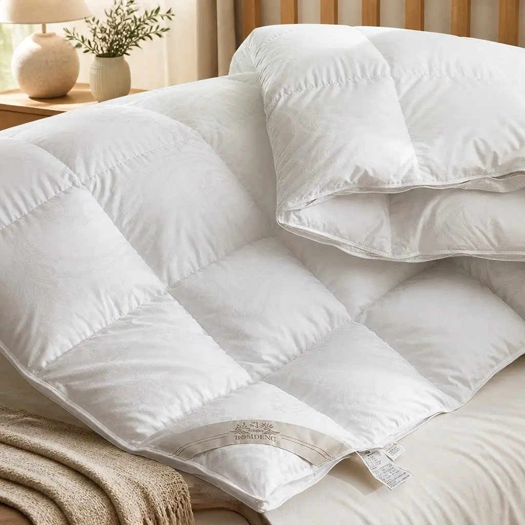Goose Down Feather Quilt Double 500GSM All Season Lightweight Breathable Doona