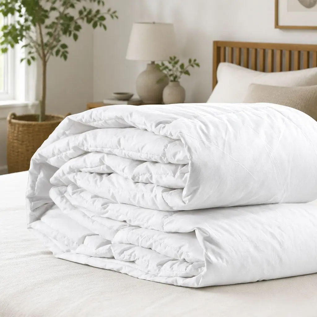 Goose Down Quilt All Season King Single 500GSM Lightweight Breathable Cotton Cover