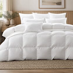 Goose Down Quilt Queen All Season 500GSM Lightweight Breathable Doona Bedding