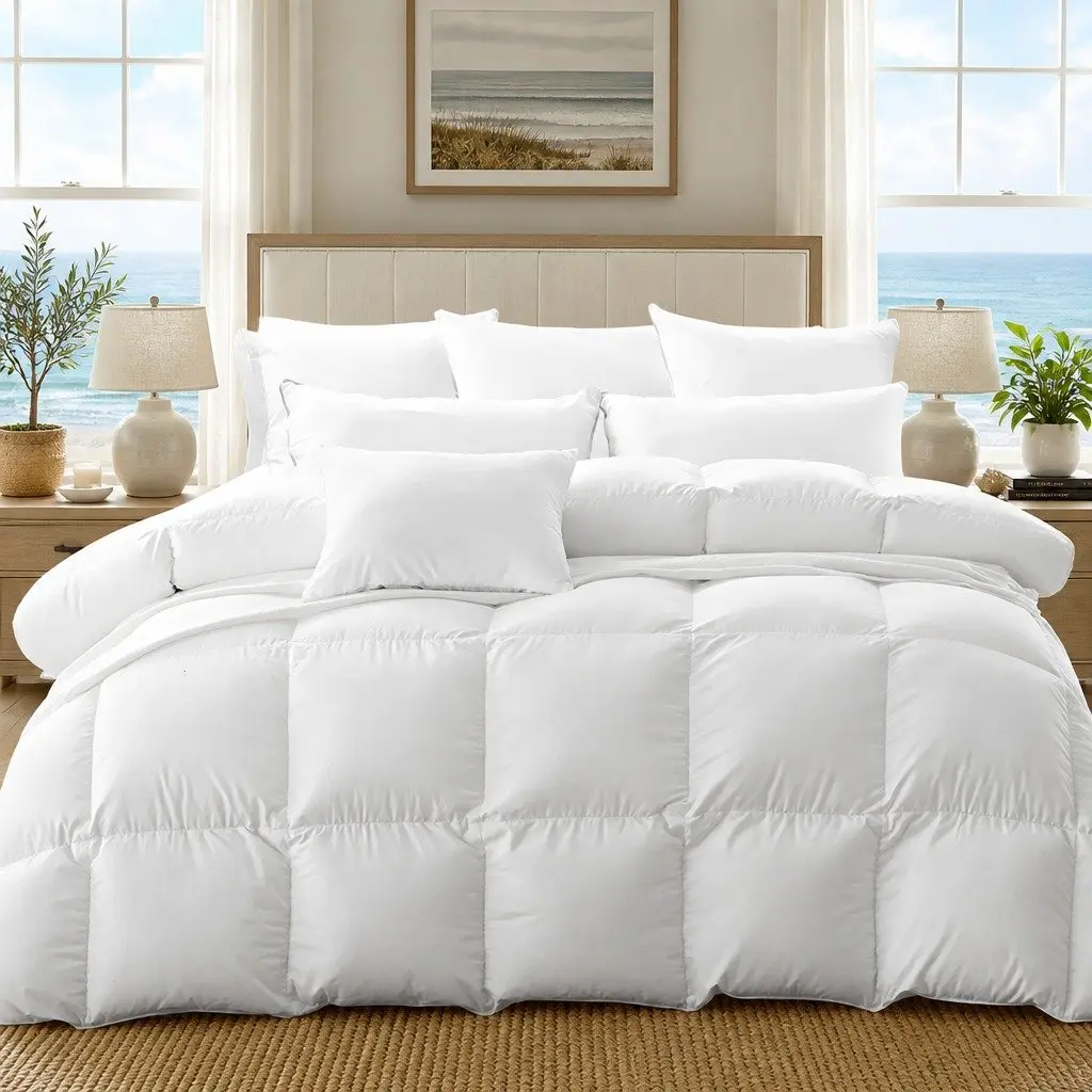 Single Goose Down Doona 500GSM All Season Quilt Lightweight Breathable Bedding