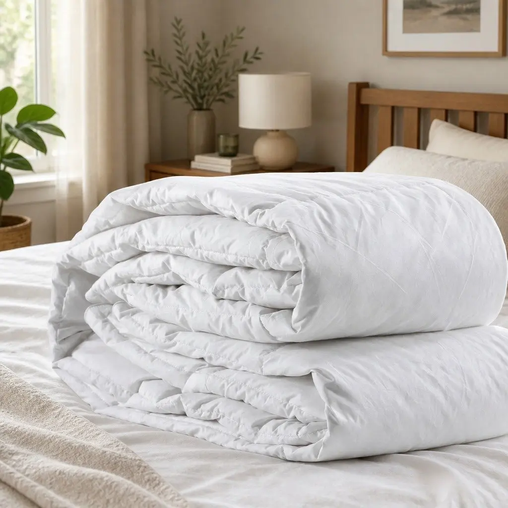 Queen Goose Down Feather Quilt 700GSM All Season Warm Doona Bedding