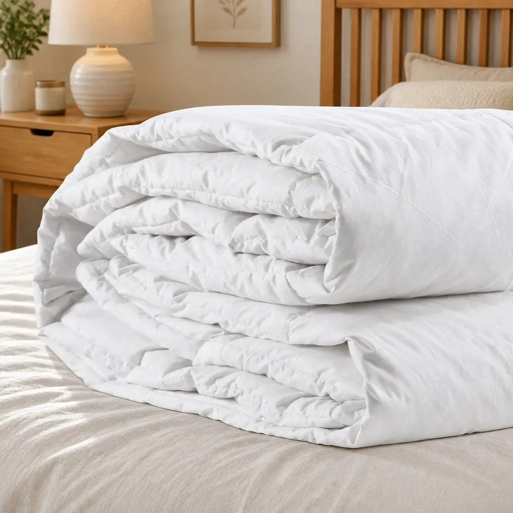 Goose Down Feather Single Quilt 700GSM All Season Warm Doona Lightweight