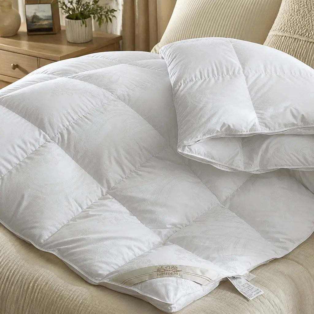 Goose Down Feather Single Quilt 700GSM All Season Warm Doona Lightweight