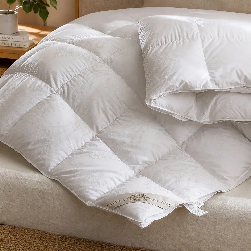 Goose Down Feather Quilt Super King Bed Doona All Season Warm Bedding